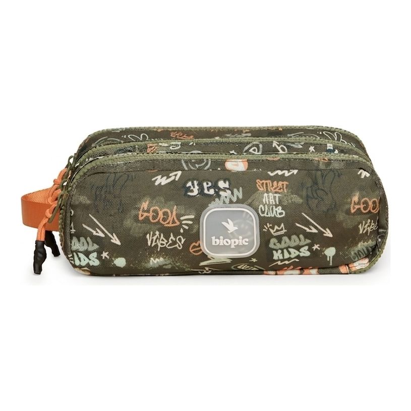 3701749500628-Biopic - Trousse tri zip scolaire - Anais - graffiti--0