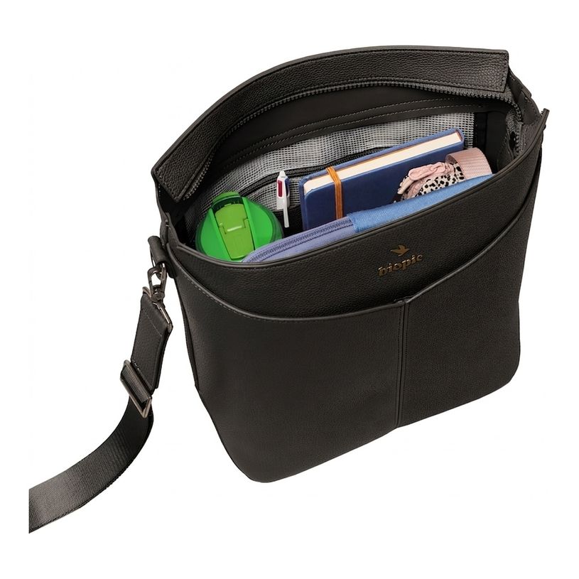 3701749500857-Sac Seau Diane - 33 cm - 1 compartiment - noir - Biopic--5