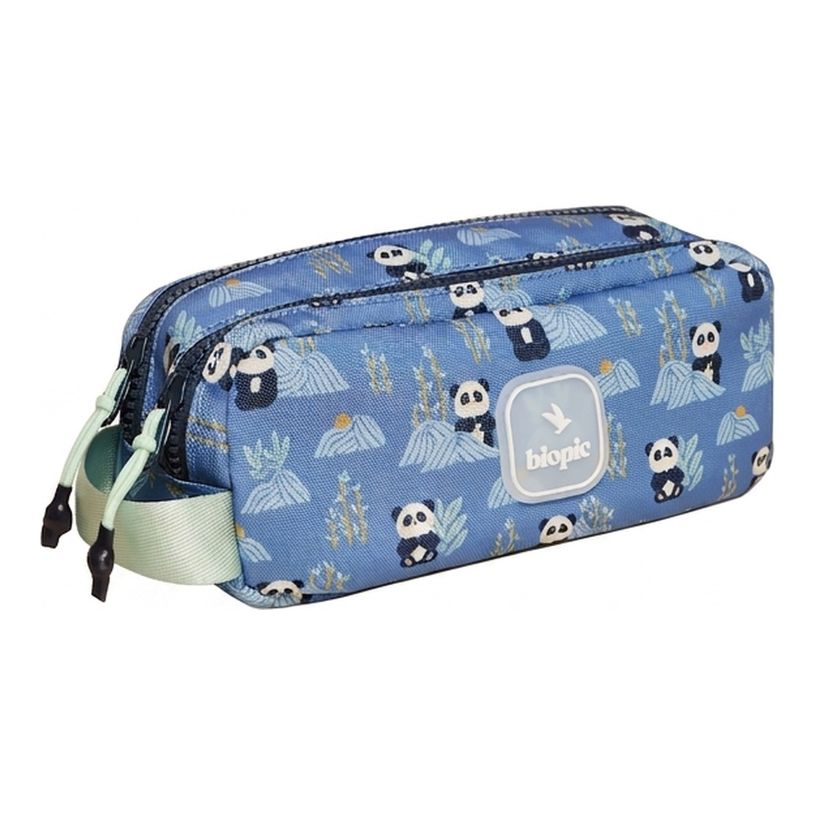 3701749500666-Biopic - Trousse double entrée scolaire - Juliette - panda--1