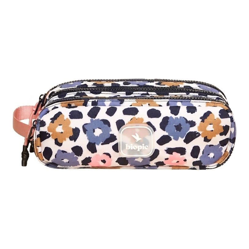 3701749500642-Biopic - Trousse tri zip scolaire - Anais - poppy--0