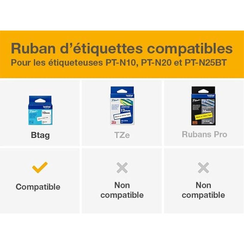 4977766836364-Brother PT-N25BT - Étiqueteuse - imprimante d'étiquettes monochrome - impression par transfert thermi--5