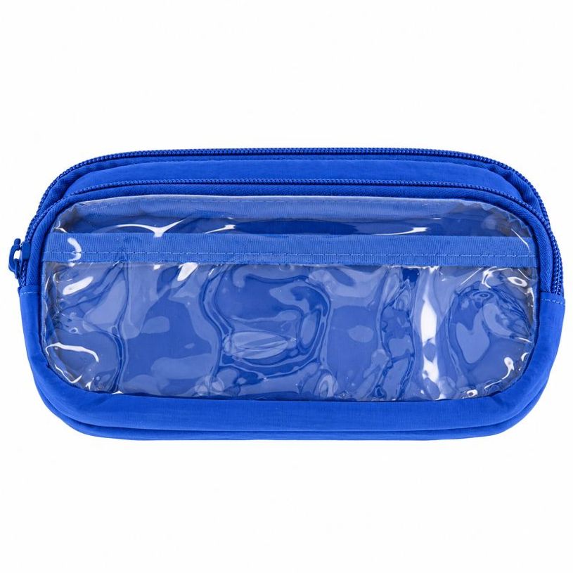 3539012007143-Trousse Rectangulaire Nylon - 3 Compartiments - 21 x 8 x 13 cm - Assortis--0