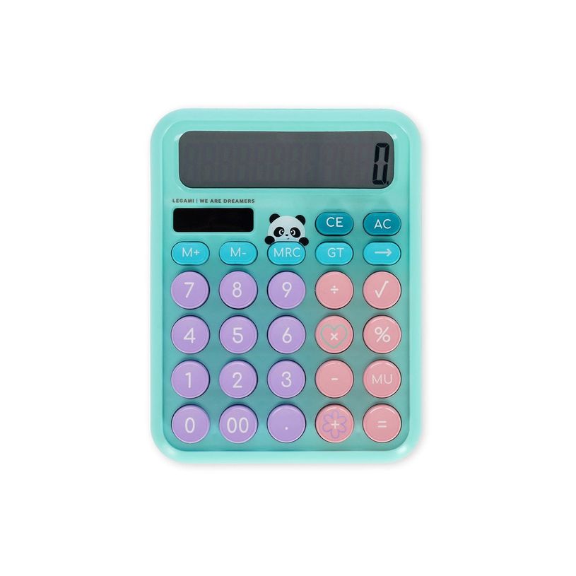 8052694036492-LEGAMI - Calculatrice de bureau - 12 chiffres - panneau solaire, pile - panda-P_405263030_2-0