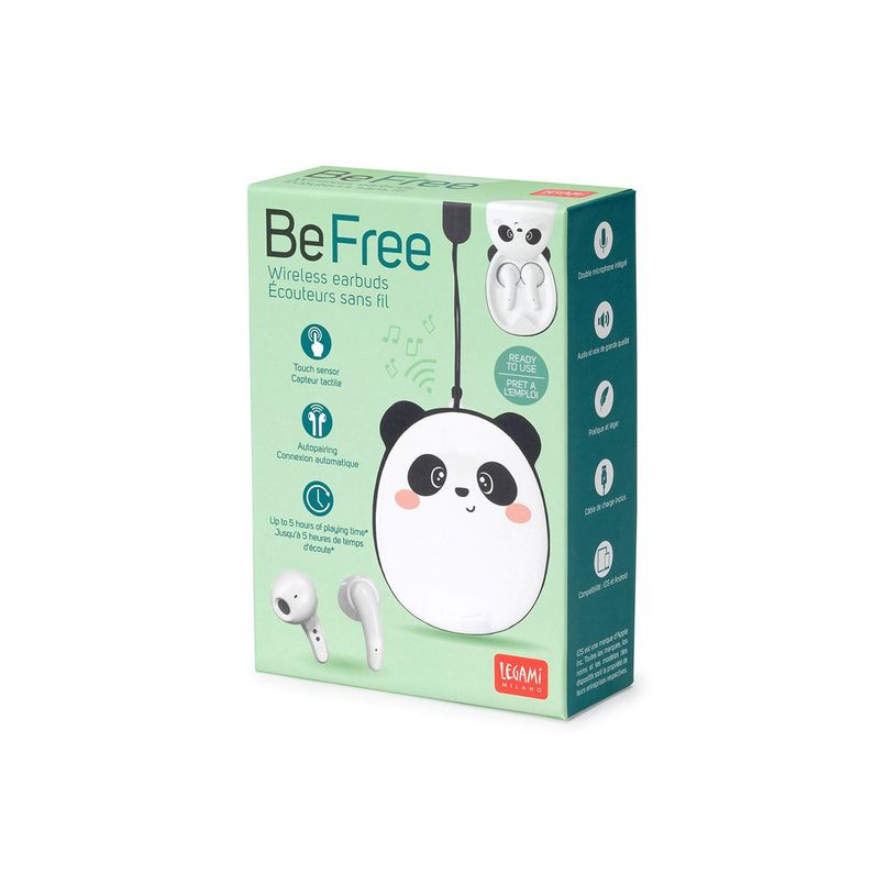 8052694037208-LEGAMI Be Free - Écouteurs sans fil avec micro - intra-auriculaire - Bluetooth - panda-P_405263059_5-4