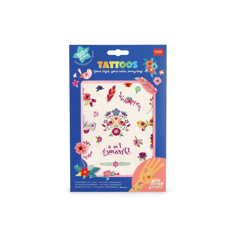 8052694028282-LEGAMI Wonderland - Tatouage temporaire - 50 pièces - fleurs-P_405263068_1-1