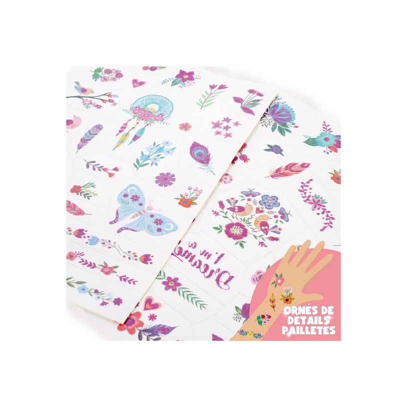 8052694028282-LEGAMI Wonderland - Tatouage temporaire - 50 pièces - fleurs-P_405263068_3-2