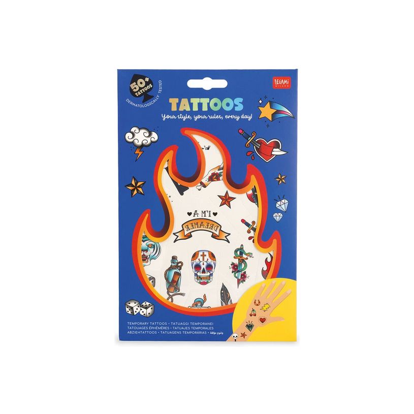 8052694028329-LEGAMI Wonderland - Tatouage temporaire - 50 pièces - old school-P_405263070_1-0