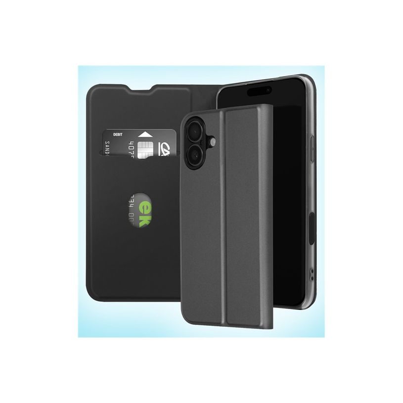 3701263533270-JAYM - Étui à rabat pour Apple iPhone 17 - magnétique, support - noir-P_405263177_2-1