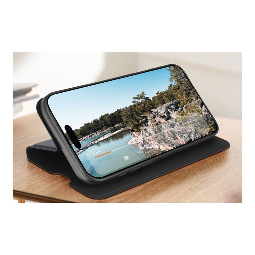 3701263533270-JAYM - Étui à rabat pour Apple iPhone 17 - magnétique, support - noir-P_405263177_3-2