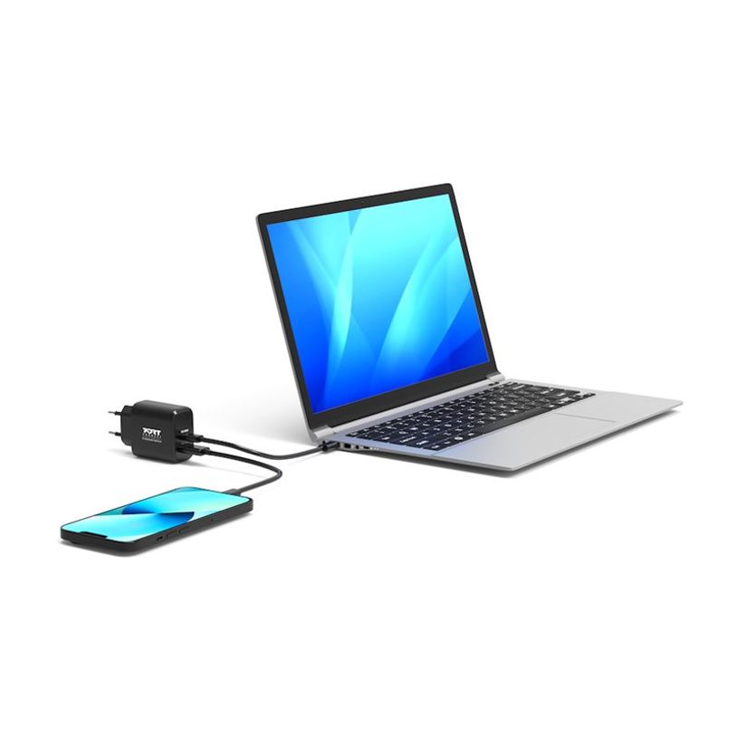 3567042031012-PORT Connect - Adaptateur secteur - GaN - 65 Watt - 2 connecteurs de sortie (USB type A, 2-P_405263236_4-1