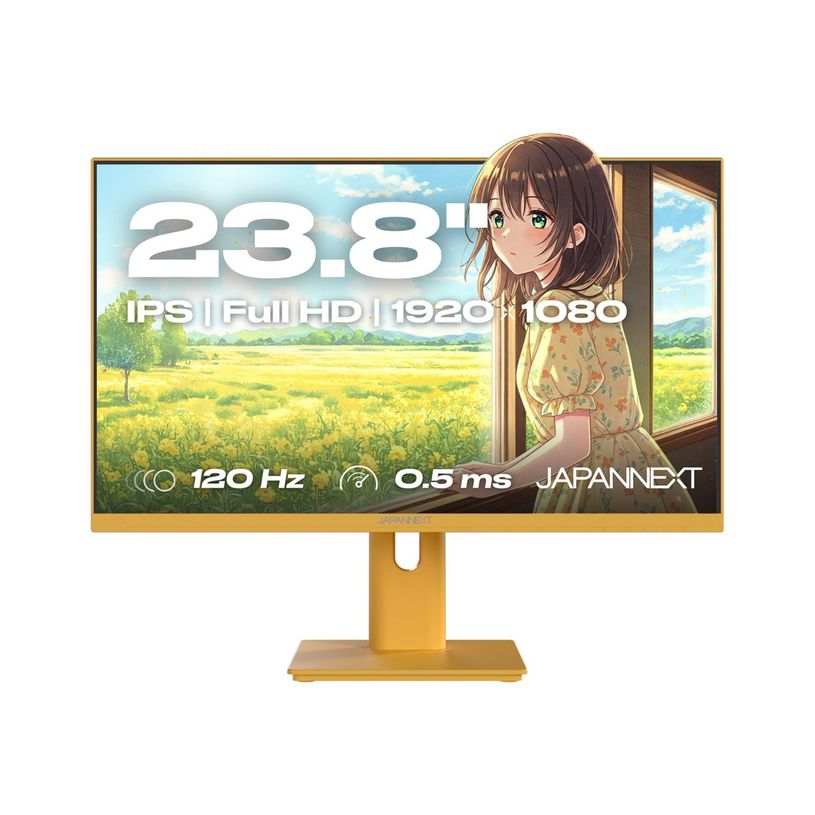 4589511170878-JAPANNEXT JN-IPS238G120F-HSP - Écran LED 23,8" - Full HD (1080p) - 120 Hz - jaune pastel-P_405263666_1-0