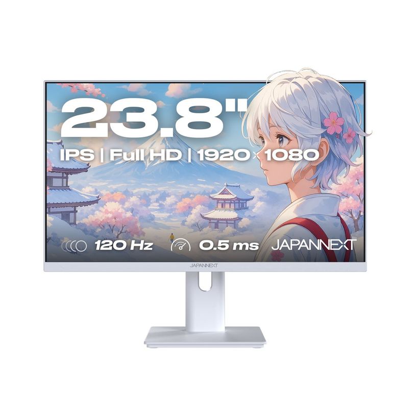 4589511170847-JAPANNEXT JN-IPS238G120F-HSP - Écran LED 23,8" - Full HD (1080p) - 120 Hz - blanc pastel-P_405263667_1-0