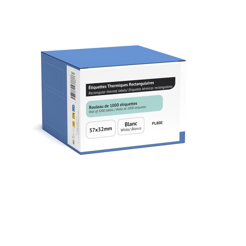 3584770437886-NEUTRAL - 1 rouleau de 1000 étiquettes pour PL70E/PL80E - blanc - 57 x 32 mm-P_405263747_2-1