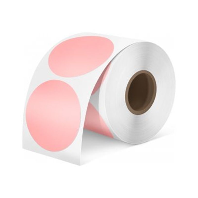 3584770437916-NEUTRAL - 1 rouleau de 750 étiquettes pour PL70E/PL80E - rose - diamètre 51 mm-P_405263750_1-0
