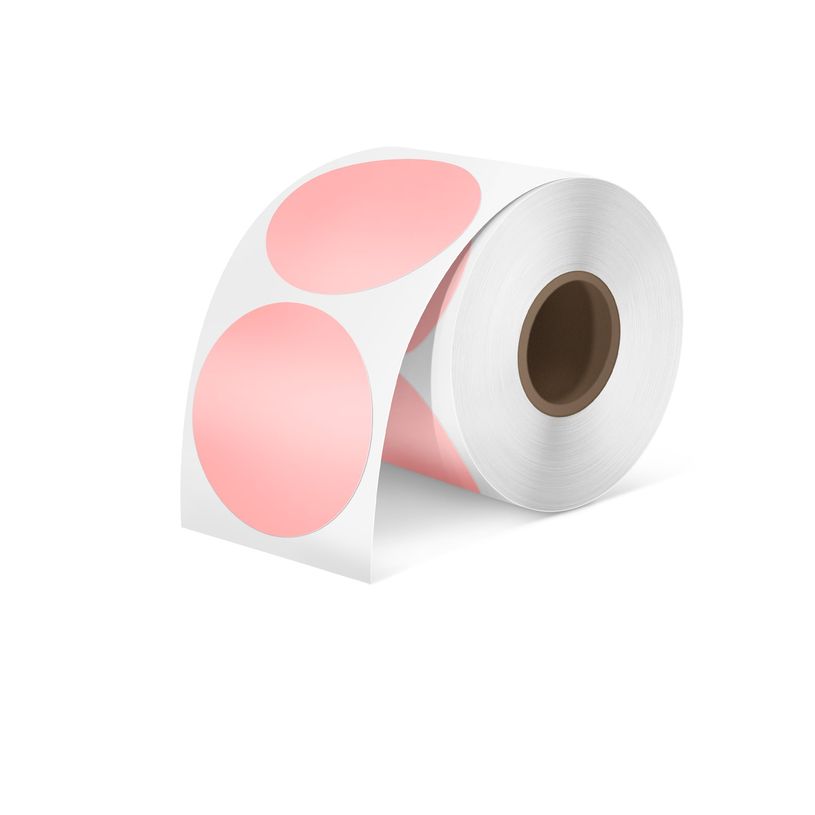 3584770437916-NEUTRAL - 1 rouleau de 750 étiquettes pour PL70E/PL80E - rose - diamètre 51 mm-P_405263750_2-2