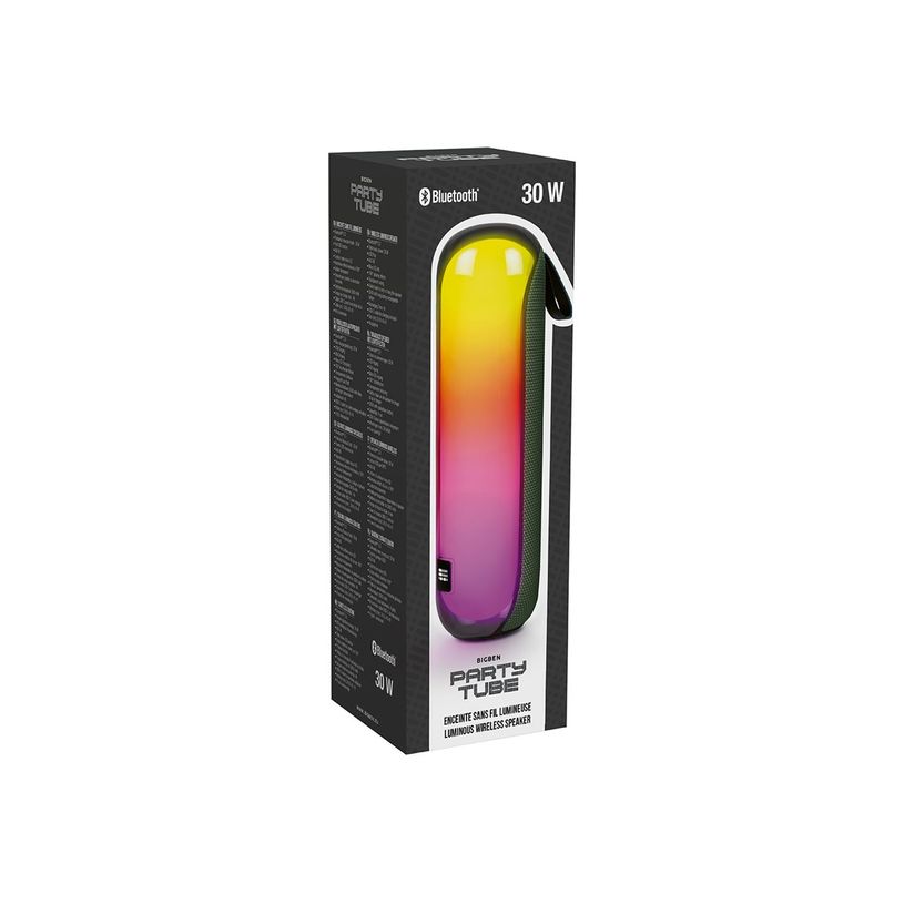 3499550389333-BIGBEN Party Tube - Enceinte sans fil lumineuse - Bluetooth - kaki-P_405263859_2-1