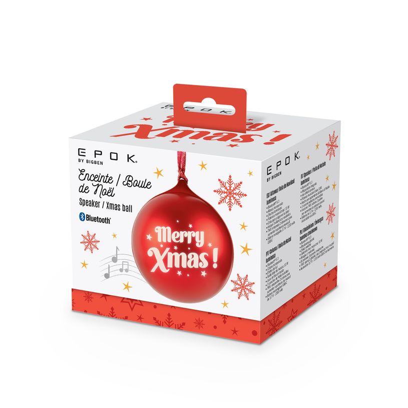 3499550390155-Bigben - Boule de noël lumineuse avec enceinte - rouge--2