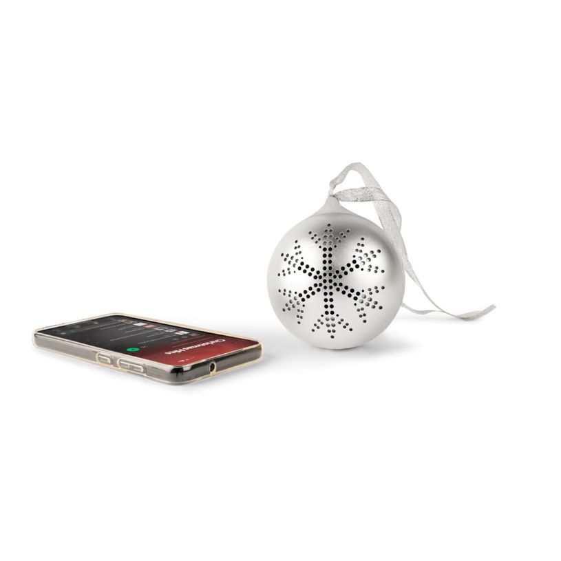 3499550390124-Bigben - Boule de noël lumineuse avec enceinte - gris--1