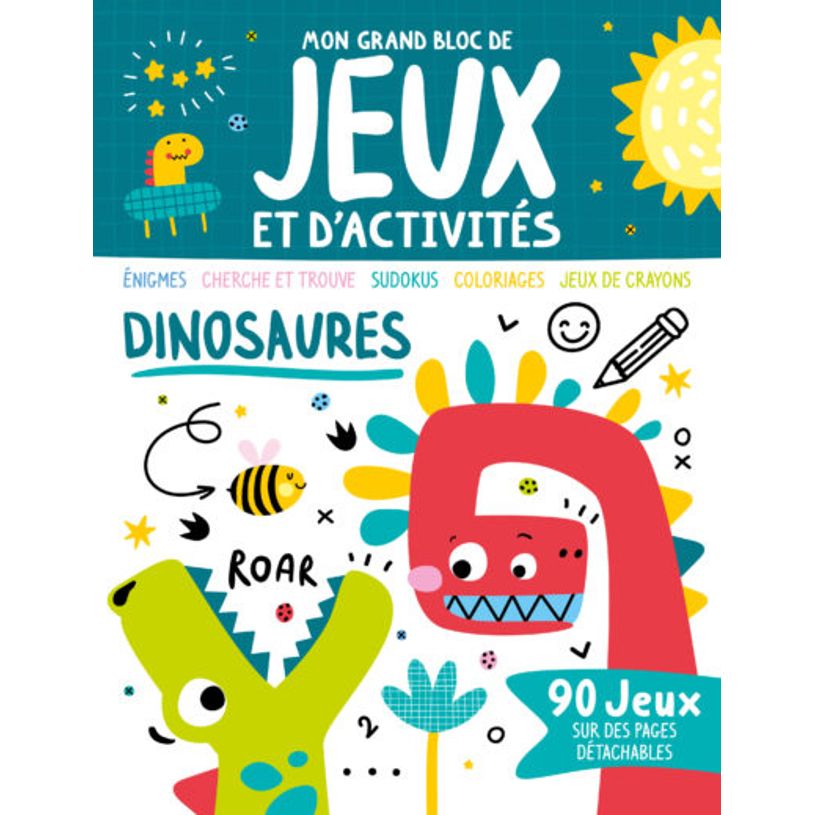 9782359906387-Mon grand bloc de jeux et d'activités - Dinosaures--0