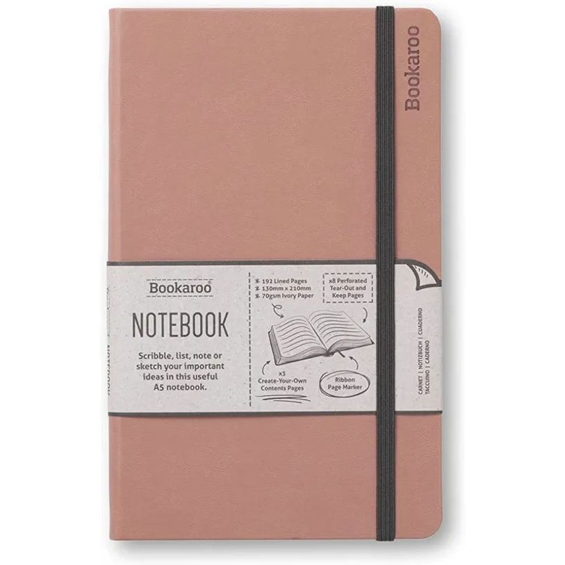5035393432324-Bookaroo Notebook - journal - A5 - ligné - rose--0