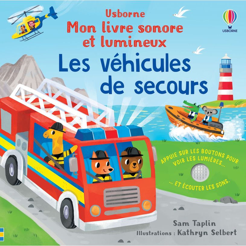 9781805316176-Usborne - Mon livre sonore et lumineux - Les véhicules de secours--0