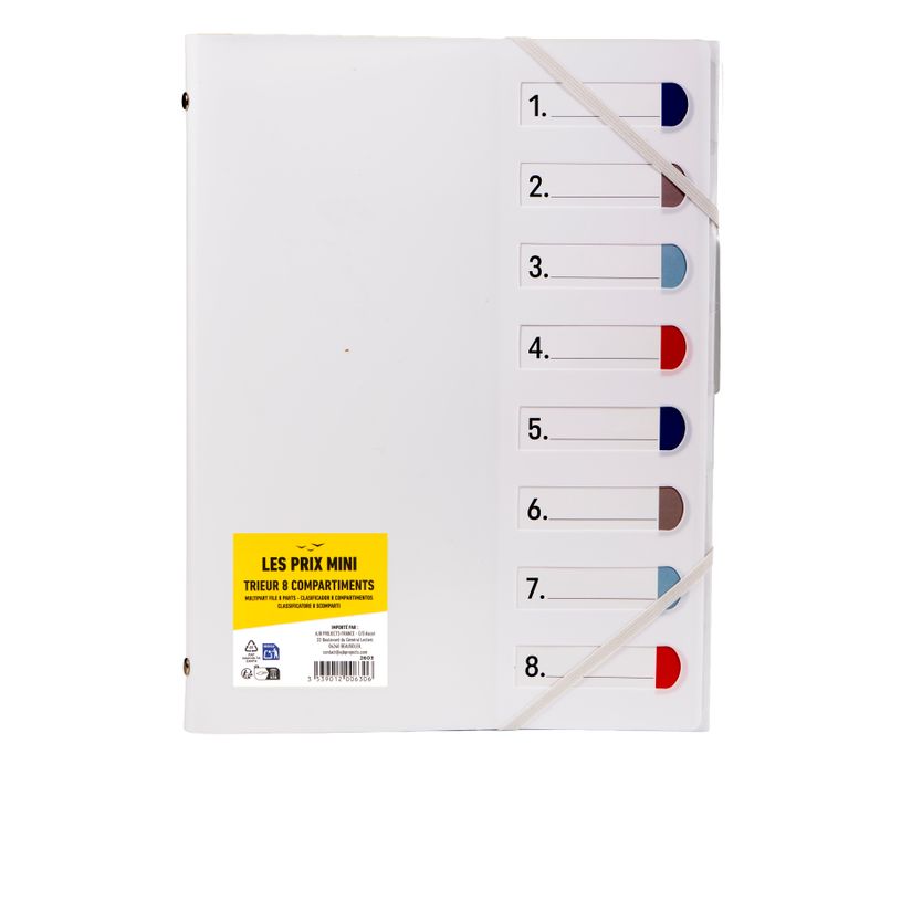 3539012006306-Les prix Mini - trieur A4 - 8 positions - disponible dans différentes couleurs--3
