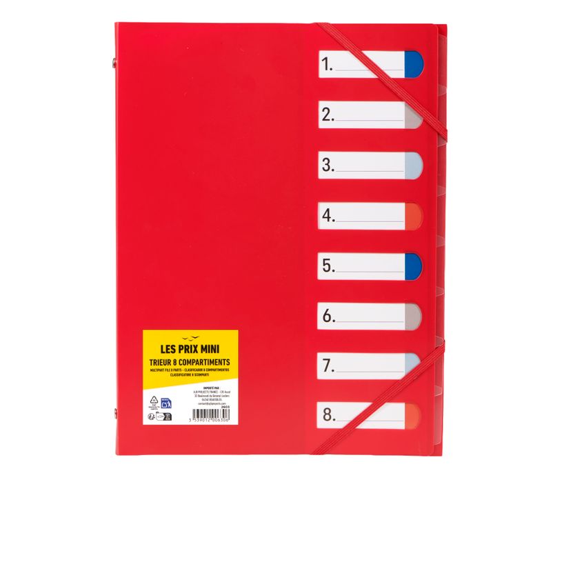 3539012006306-Les prix Mini - trieur A4 - 8 positions - disponible dans différentes couleurs--5