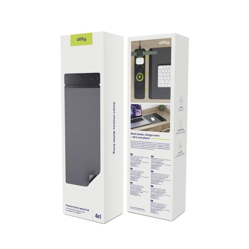 5906667551051-Allity - Tapis de souris + Pad avec charge à induction - 3-en-1 - 15 W - gris / noir--8