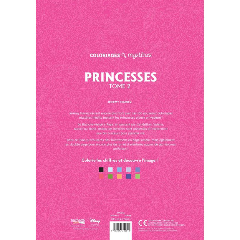 9782017312512-Coloriages mystères Disney - Princesses Tome 2--1