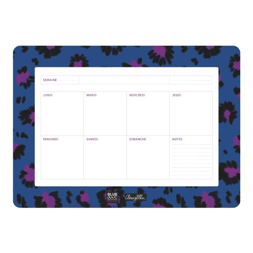 3700368839676-Semainier BLUE ART "Sauvage bleu" - CLEMZILLU - TROPIQUE FANTASTIQUE 19,25*27cm-P_405264058_1-0