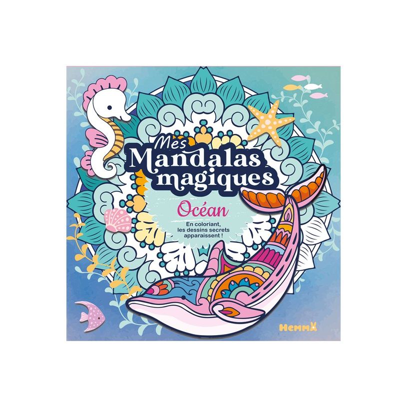 9782508060717-Mes mandalas magiques - Océan - En coloriant, les dessins secrets apparaissent! - livre 