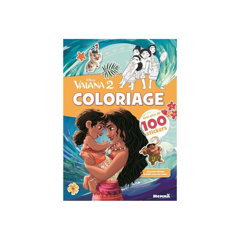 9782508059582-Disney Vaiana 2 - Coloriage avec plus de 100 stickers (Vaiana et sa petite soeur) - livre -P_405264338_1-0