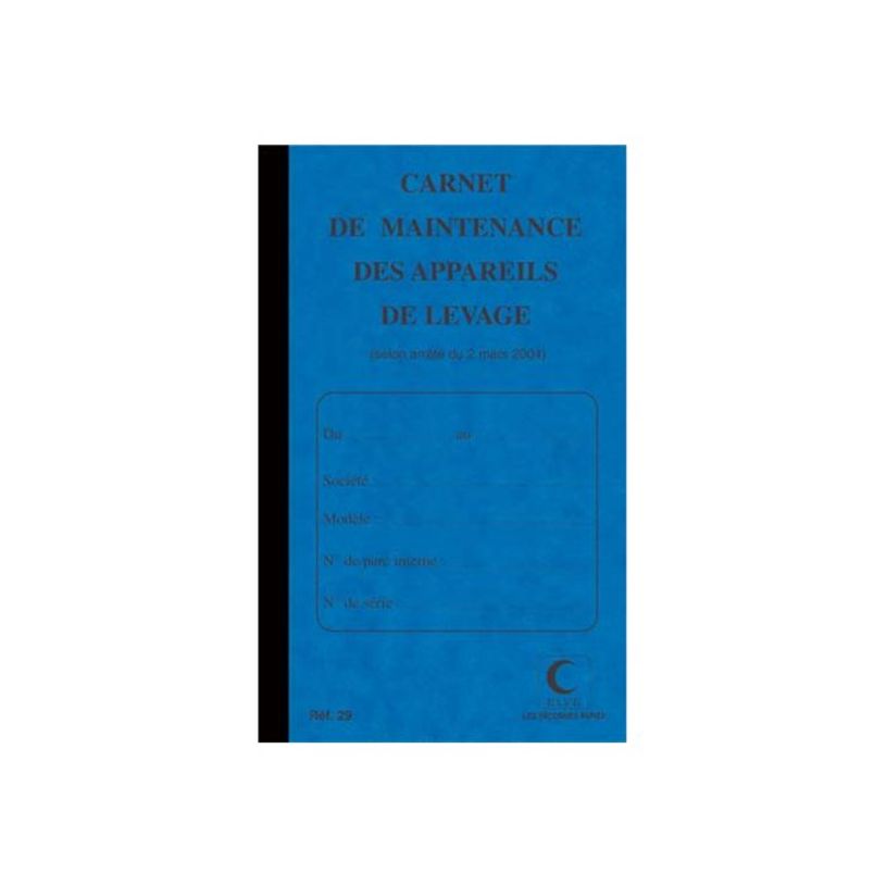 3416790000293-ELVE - Carnet de maintenance des appareils de levage - 32 pages - 13 x 21 cm-P_405264478_1-0