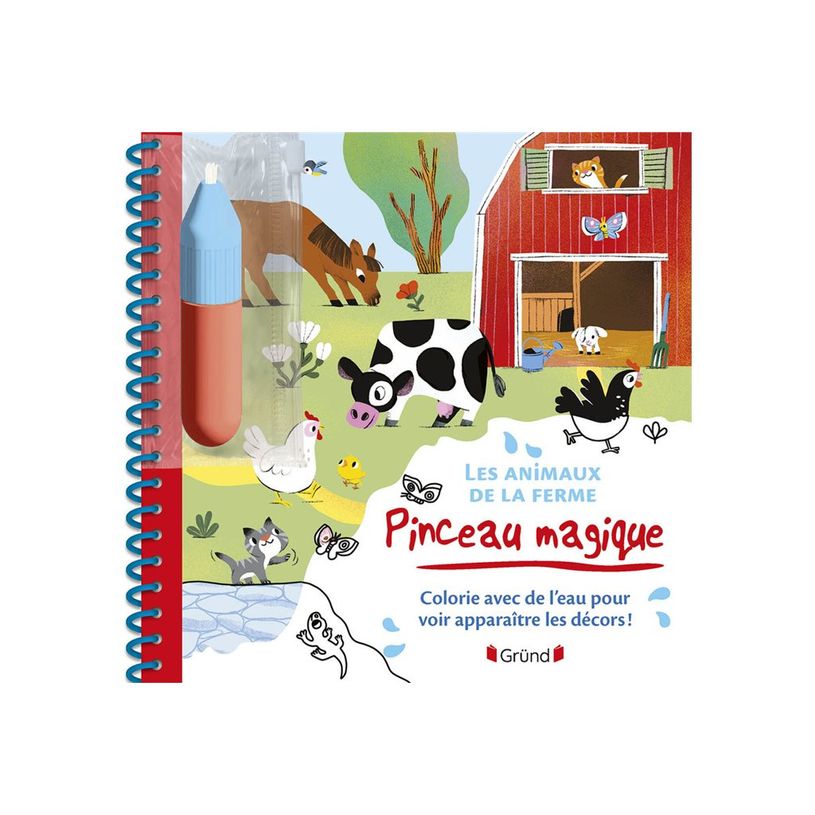 9782324036996-Les animaux de la ferme - Pinceau magique - livre à colorier-P_405264703_1-0