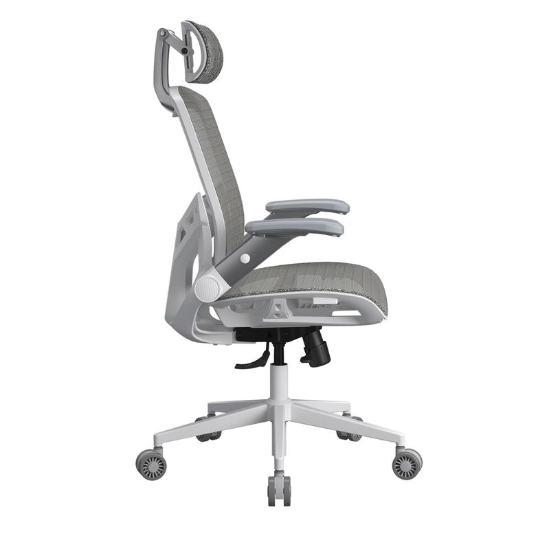 4711649770037-Fauteuil Cougar Speeder One - accoudoirs rabattables - appuie-tête réglable - blanc--4