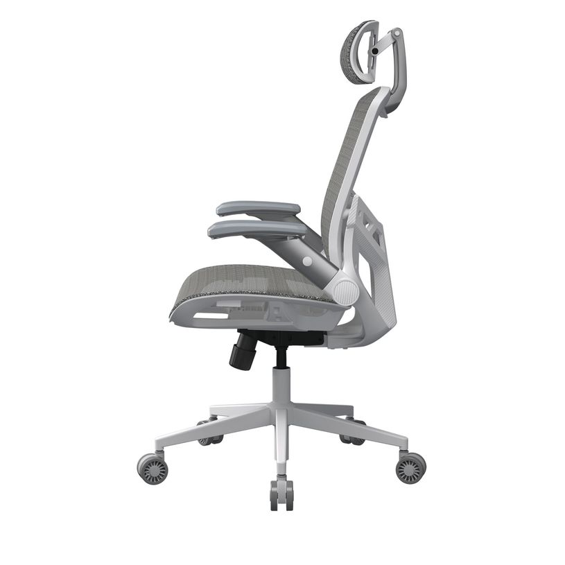 4711649770037-Fauteuil Cougar Speeder One - accoudoirs rabattables - appuie-tête réglable - blanc--5