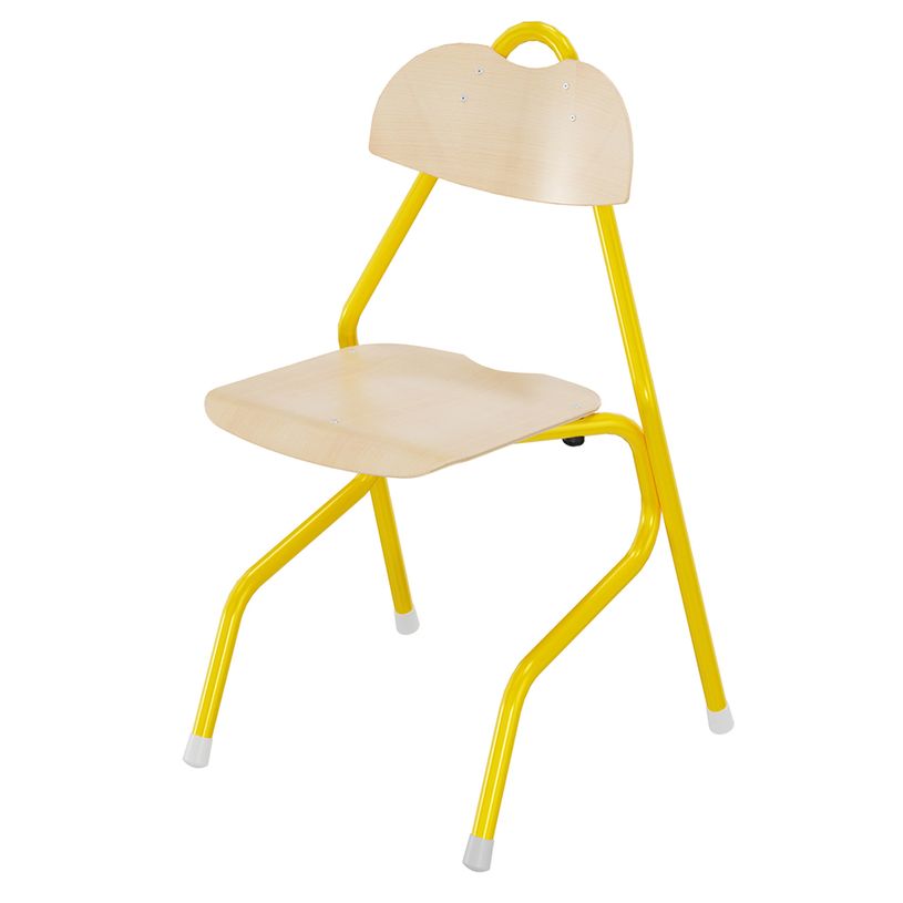 -Chaise TEMPO - assise et dossier bois Blueprotech - piètement aluminium époxy - T6--0