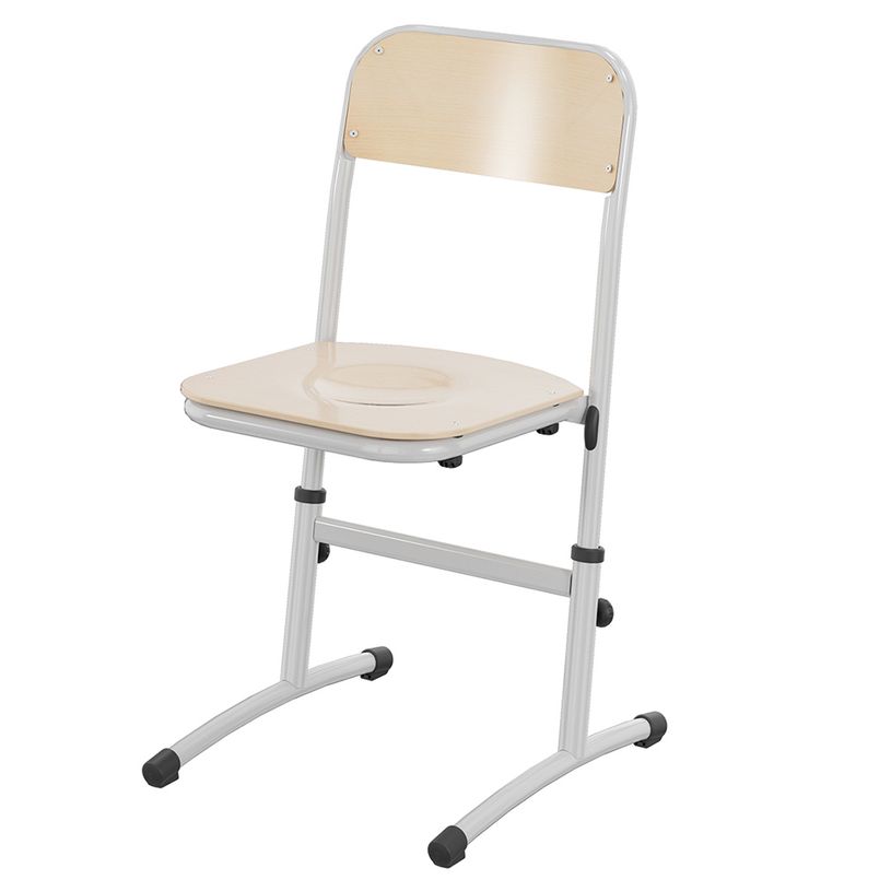 -Chaise SAKI HR - assise et dossier bois Blueprotech - piètement époxy - T3 à T6--0