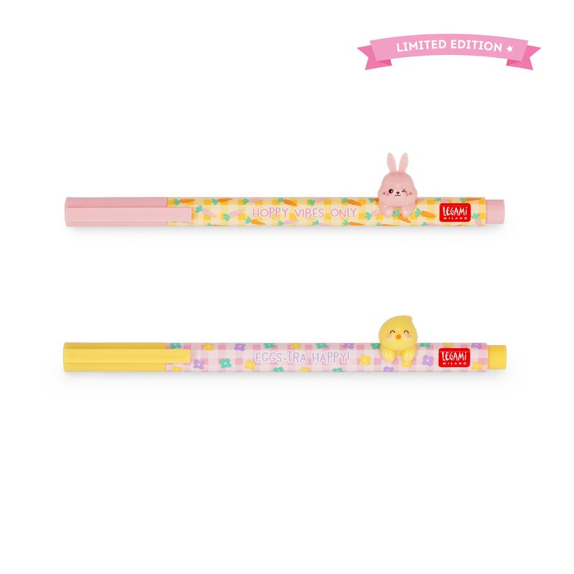 8052694117580-Legami – Set de Stylos à Encre Gel Lovely Friends – Hoppy Easter – Coffret Papeterie Spécial P