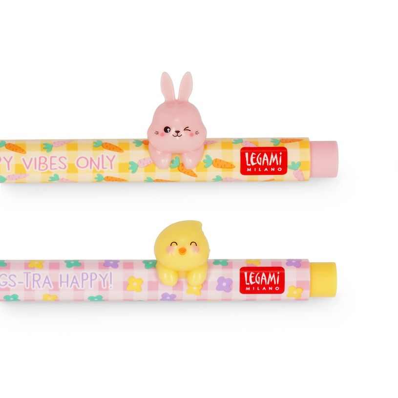 8052694117580-Legami – Set de Stylos à Encre Gel Lovely Friends – Hoppy Easter – Coffret Papeterie Spécial P