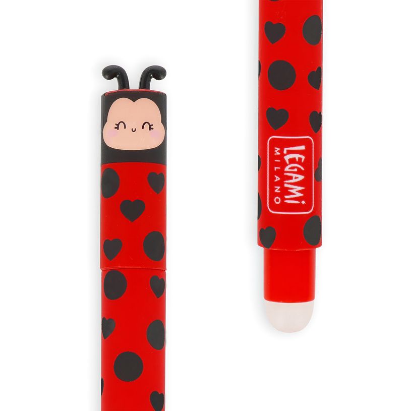 8052694116347-Legami – Stylo Gel Effaçable Ladybug Get Lucky Coccinelle--2