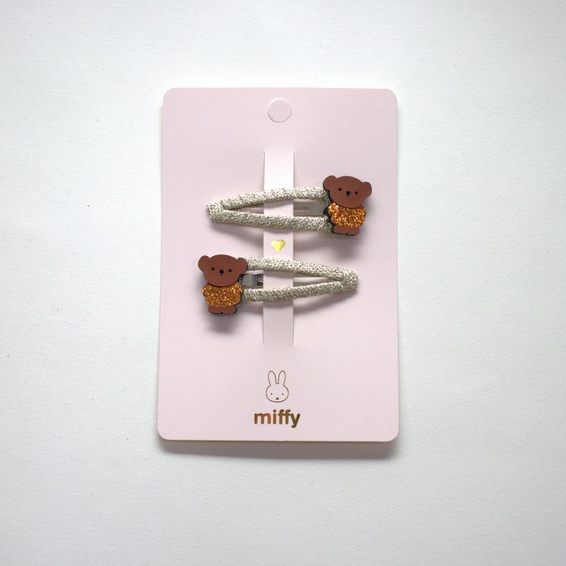 3760343066022-Miffy – Duo barrettes Oursin Boris--0