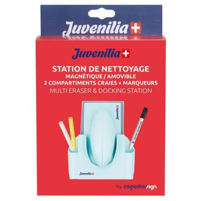 3173740252415-Station de nettoyage Juvenilia - Brosse pour tableau blanc avec support aimanté--1