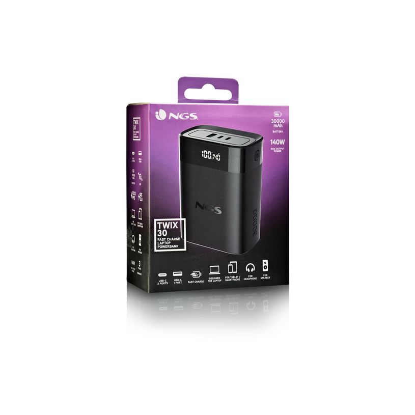 8435430626445-NGS TWIX 30 - Batterie externe - charge rapide - 30000 mAh - 3 connecteurs de sortie (2 x -P_405265093_1-3