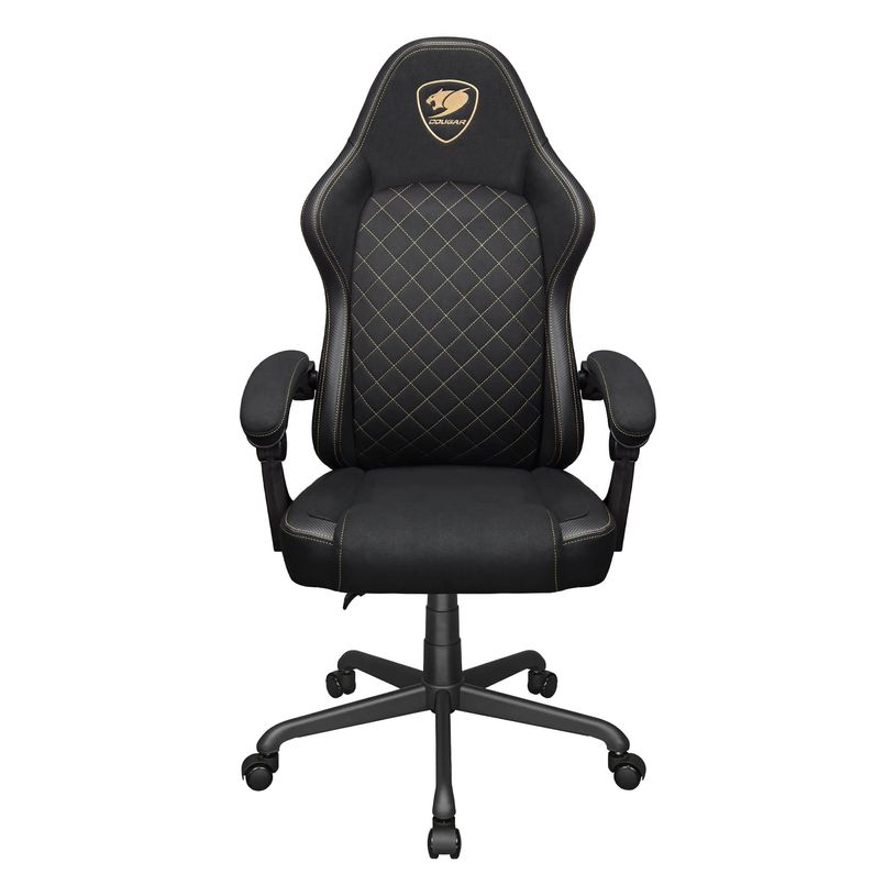 4711649770976-Fauteuil de bureau FUSION EX - accoudoirs -appui-tête intégré - Tissu noir--1