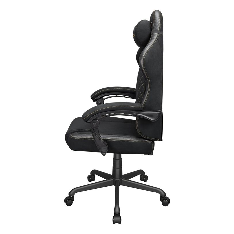 4711649770976-Fauteuil de bureau FUSION EX - accoudoirs -appui-tête intégré - Tissu noir--3
