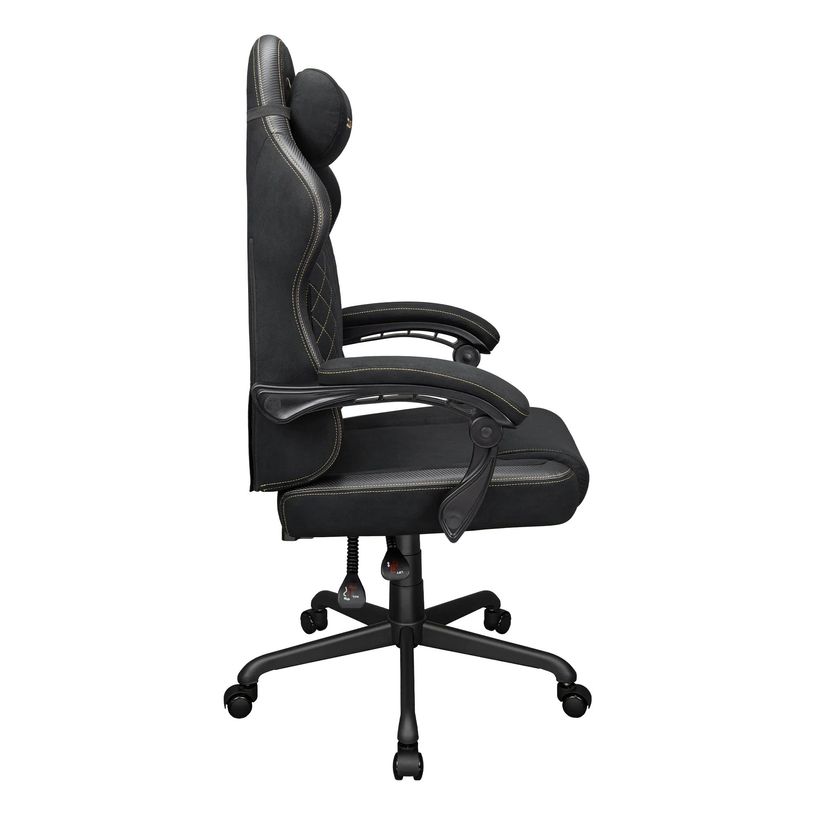 4711649770976-Fauteuil de bureau FUSION EX - accoudoirs -appui-tête intégré - Tissu noir--4