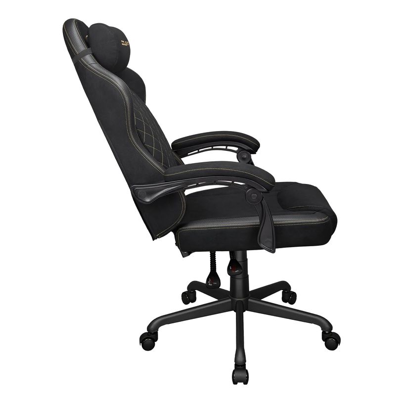 4711649770976-Fauteuil de bureau FUSION EX - accoudoirs -appui-tête intégré - Tissu noir--6