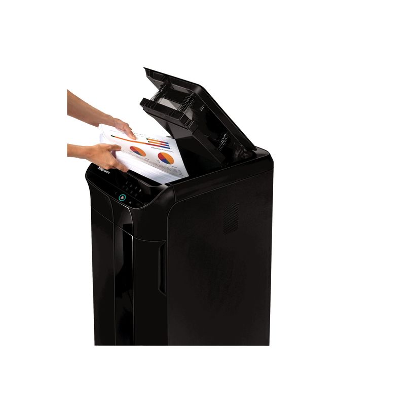 0043859804986-Fellowes AutoMax 450C - destructeur de documents coupe particules croisée - 450 feuilles - Corbeille 6--4