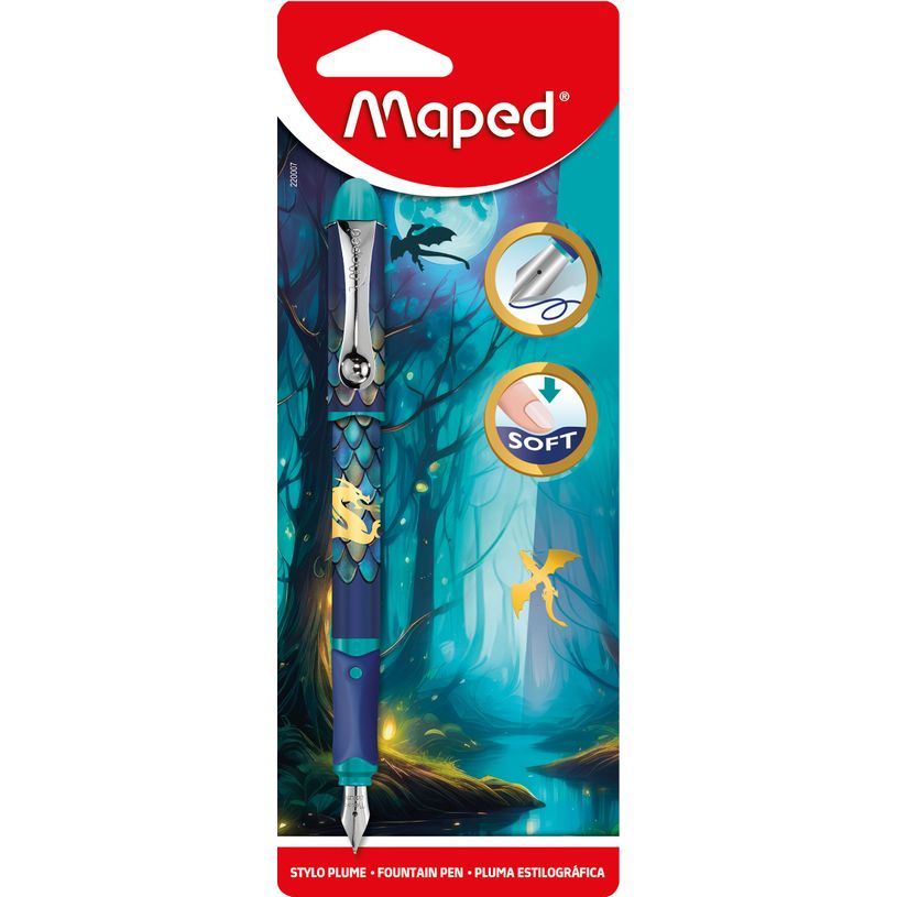 3154142200075-MAPED - Stylo plume Dragon - x1 - blister--0